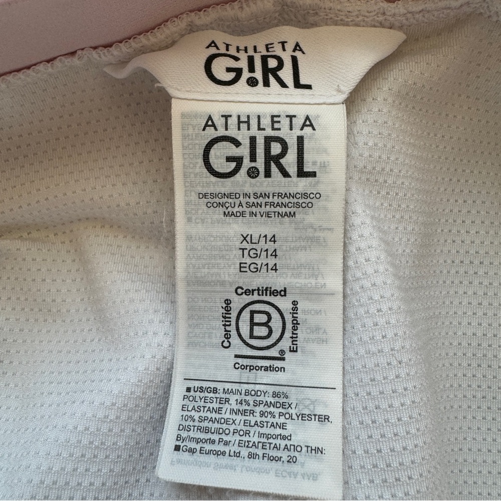 Athleta Girl Pleated Tennis Skort Kids Size XL 14 Summer Tennis Outdoor School - Picture 3 of 12